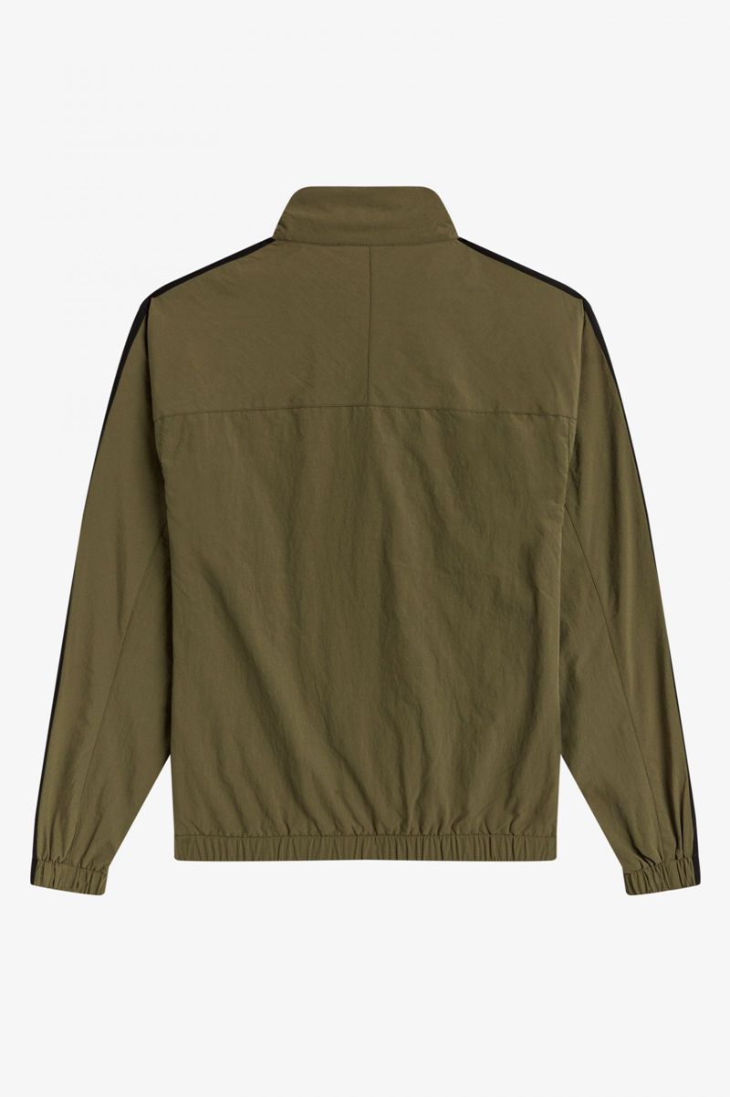 Men's Fred Perry Tonal Taped Shell Jackets Green | 0956481-HX