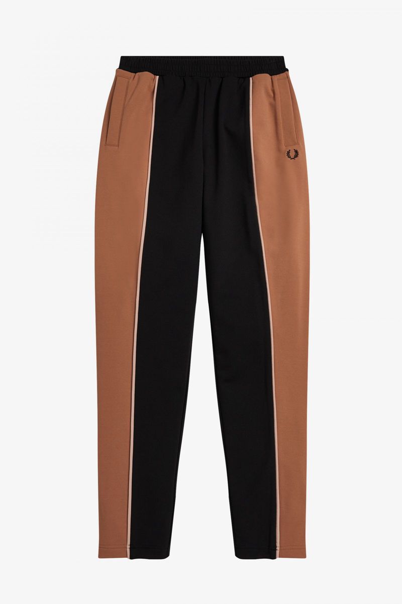 Women's Fred Perry Colour Block Sweat Pants Bronze | 0357618-NI