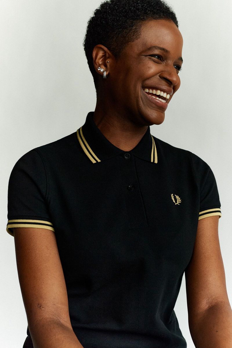 Women's Fred Perry G12 Polo Shirts Black | 8935204-AI