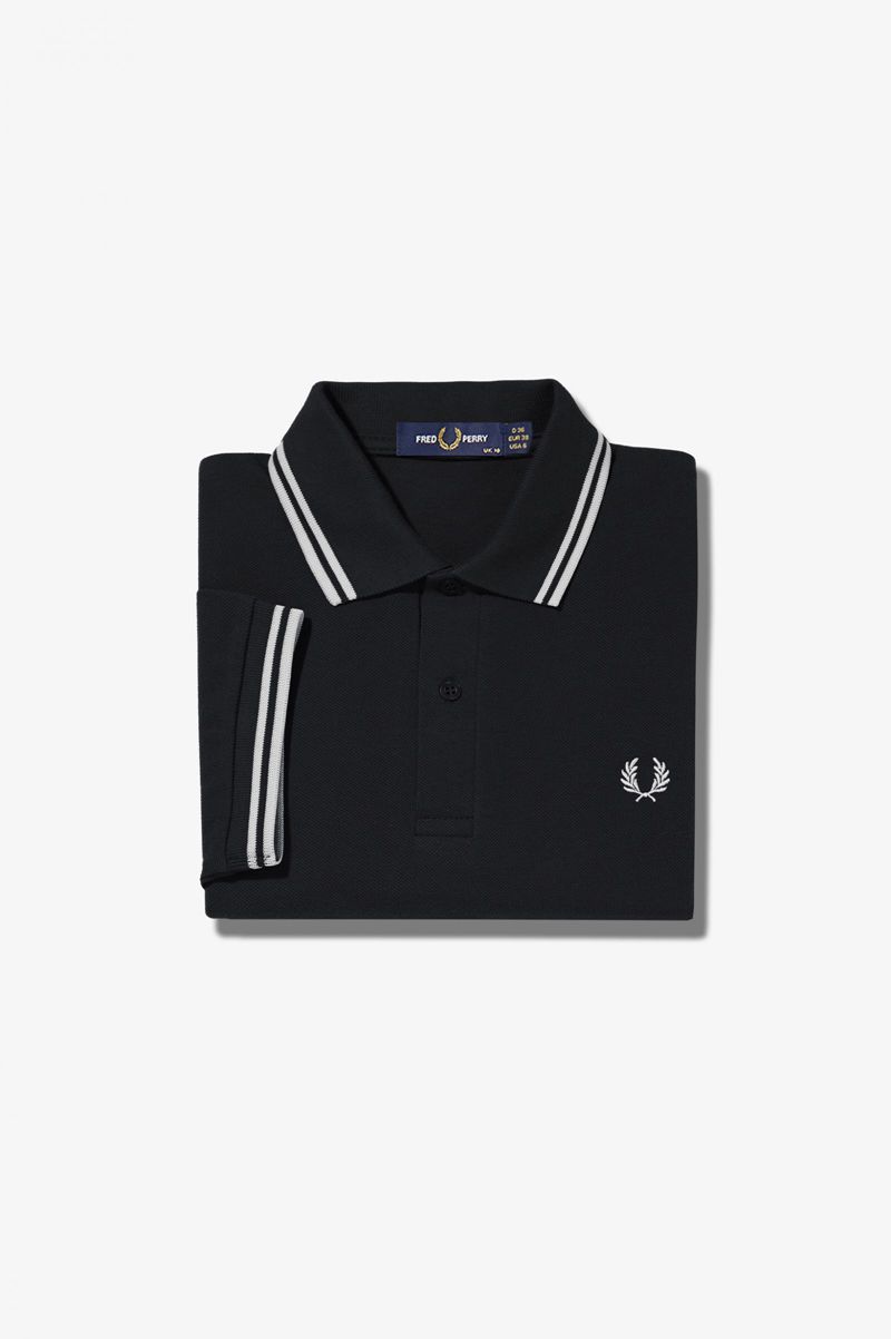 Women's Fred Perry G3600 Polo Shirts Black | 4257630-YD