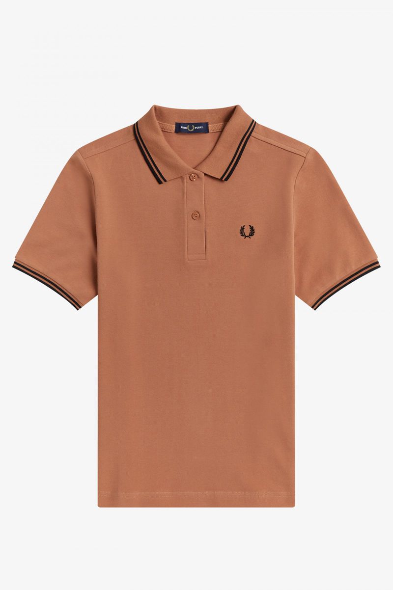 Women's Fred Perry G3600 Polo Shirts Bronze | 0268471-BL