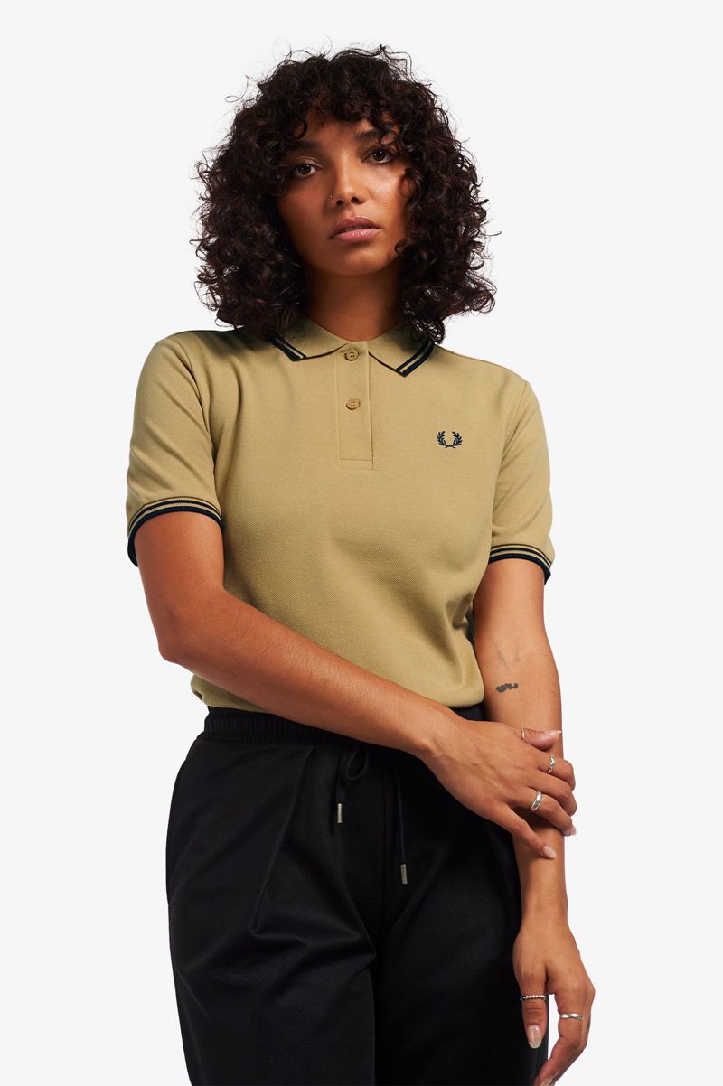 Women's Fred Perry G3600 Polo Shirts Grey | 9281065-BG