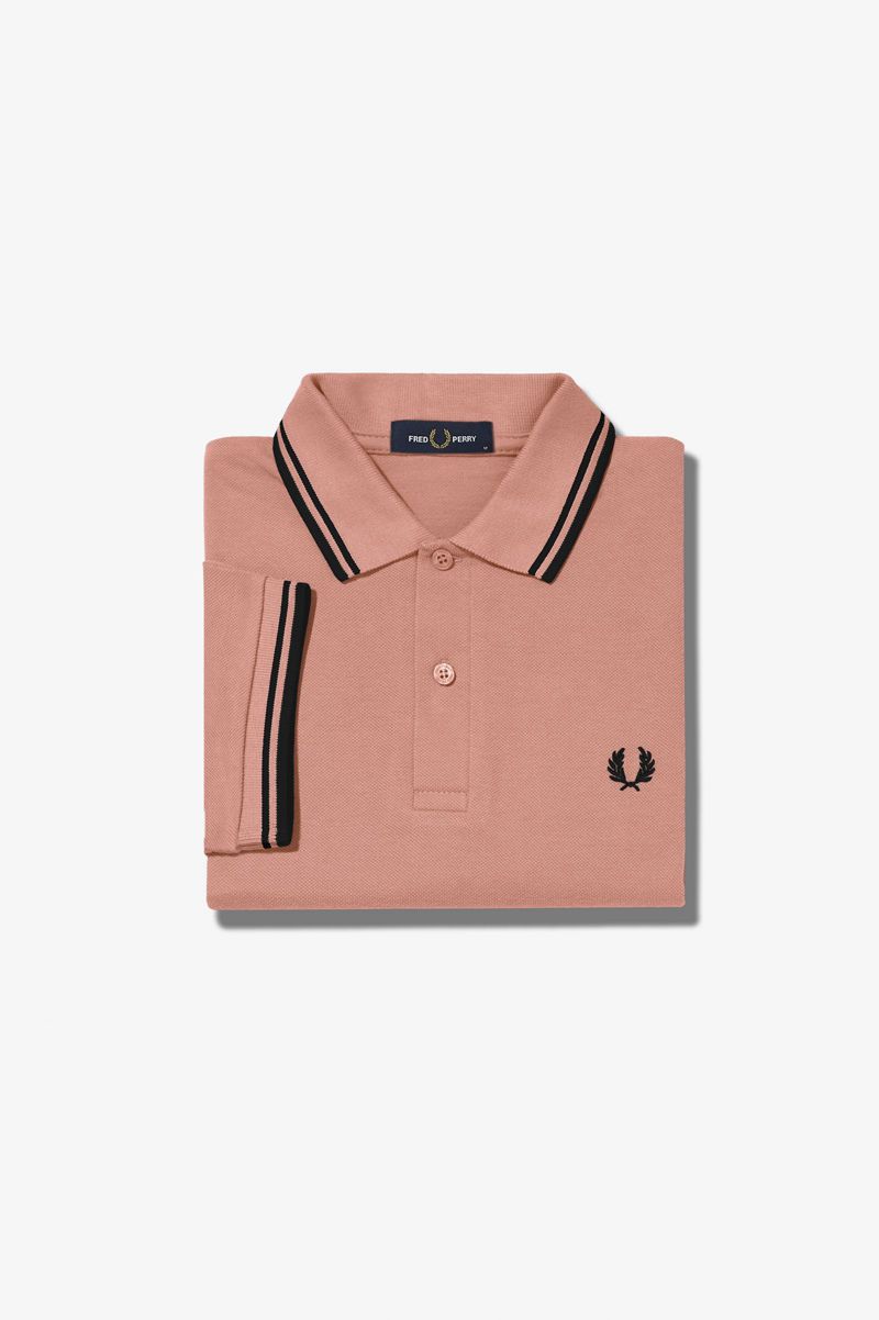 Women's Fred Perry G3600 Polo Shirts Pink Coral | 3451280-AM