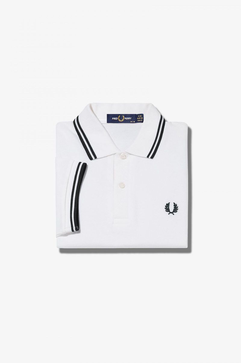 Women's Fred Perry G3600 Polo Shirts White | 2904153-FZ