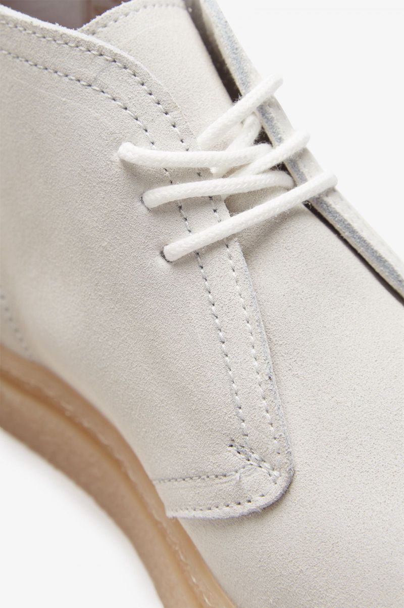 Women's Fred Perry Hawley Shoes White | 1256490-TE