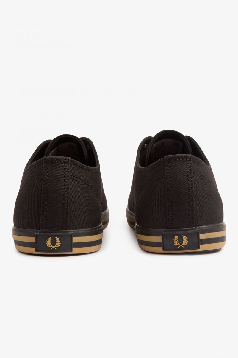 Women's Fred Perry Kingston Shoes Black | 3679021-BF