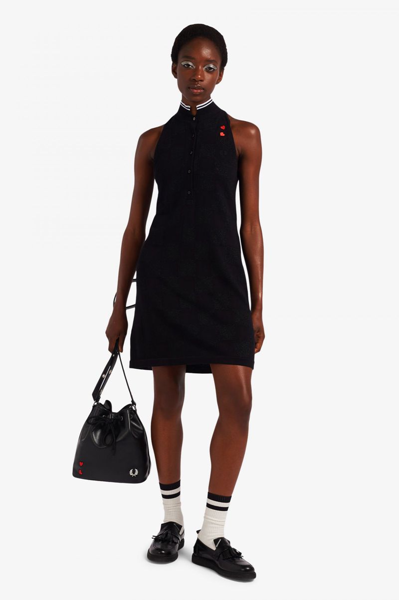 Women's Fred Perry L2249 Bags Black | 9765421-PS