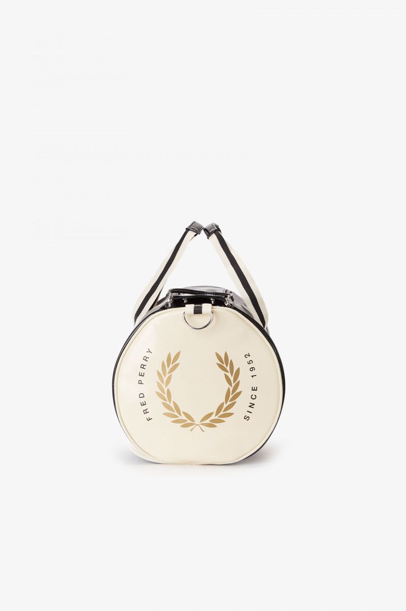 Women's Fred Perry Laurel Wreath Barrel Bags Black | 0792835-TX