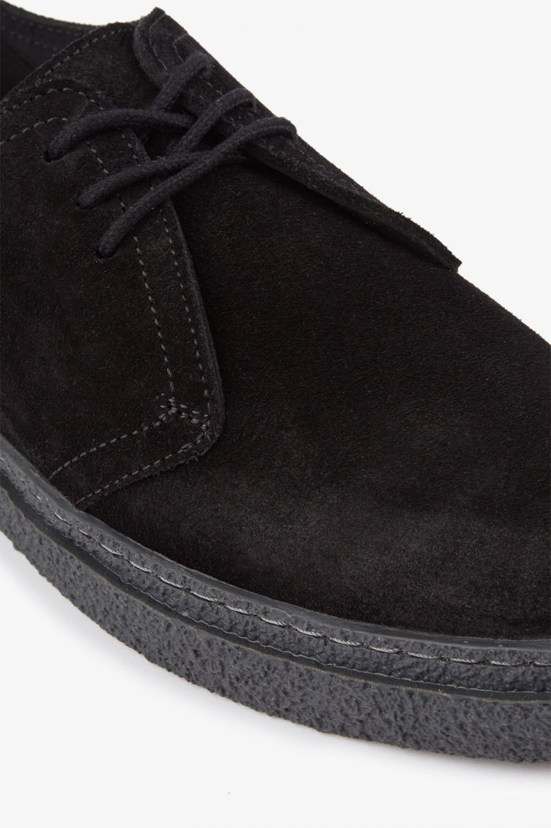 Women's Fred Perry Linden Shoes Black | 3560472-DV