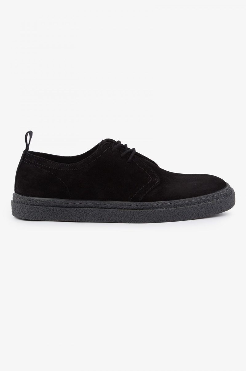 Women\'s Fred Perry Linden Shoes Black | 3560472-DV