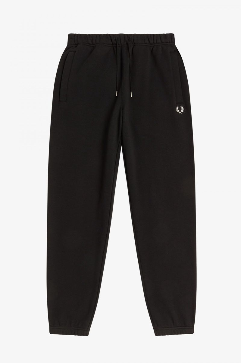 Women's Fred Perry Loopback Sweat Pants Black | 5127984-YK