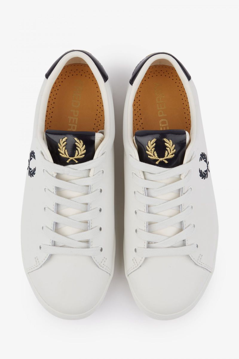 Women's Fred Perry Lottie Shoes White | 2687543-KQ