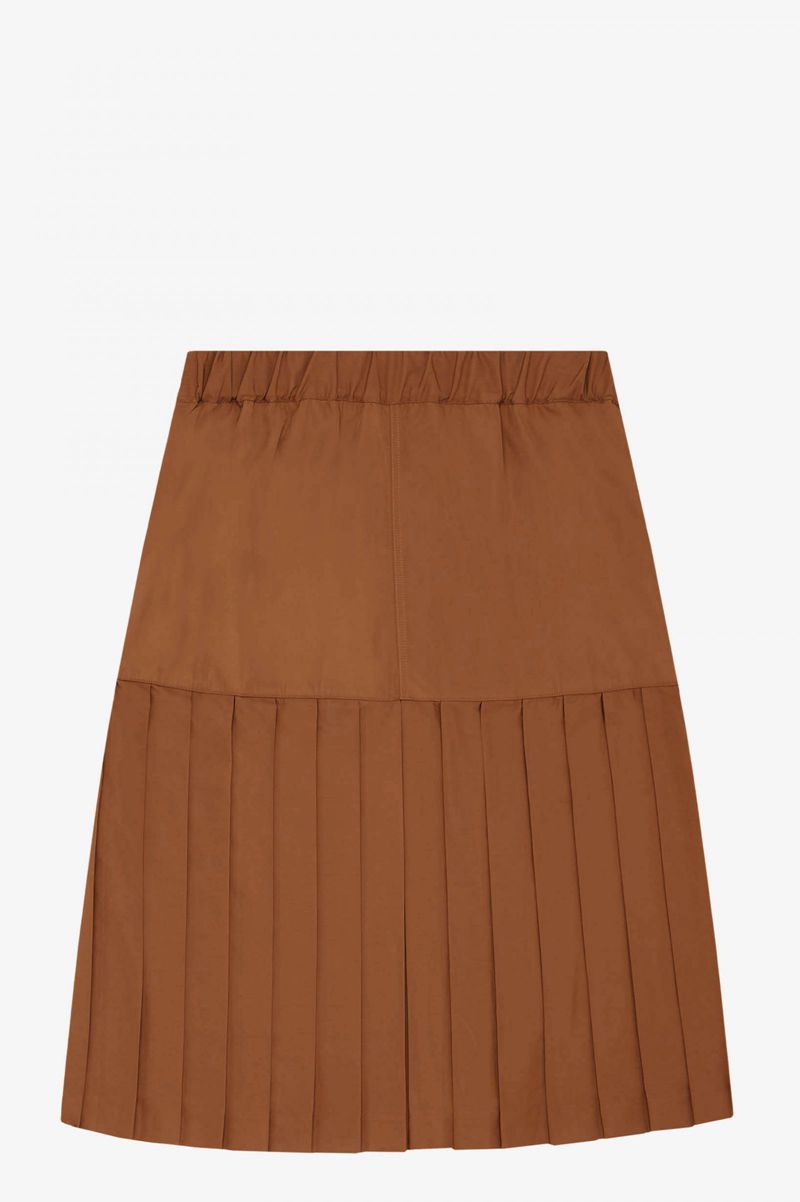 Women's Fred Perry Pleated Skirts Camel | 6973012-HY