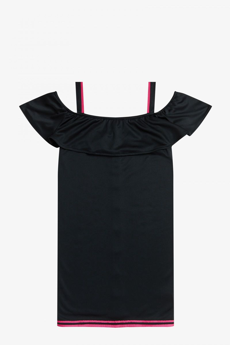 Women's Fred Perry SD3010 Dresses Black | 8975130-EY