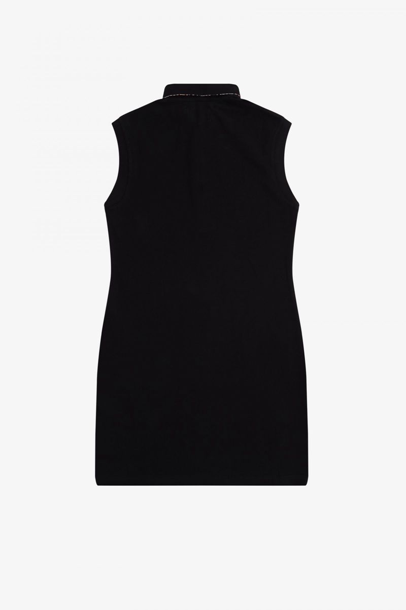 Women's Fred Perry SD3020 Dresses Black | 7652483-CL