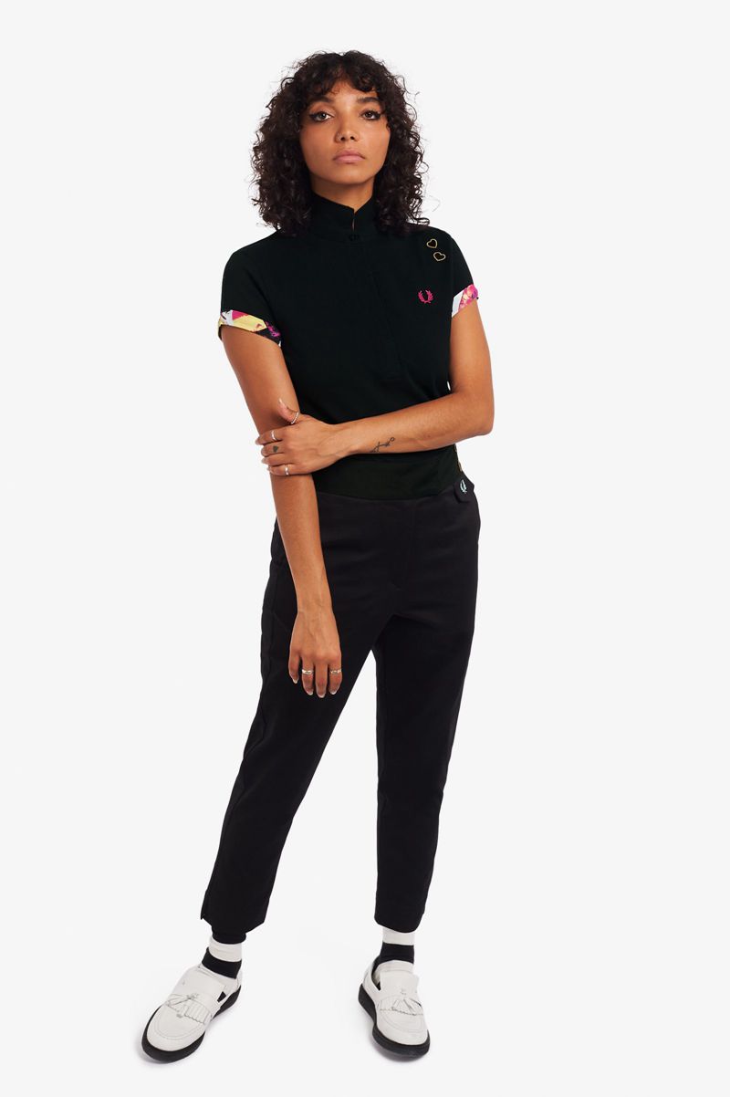 Women's Fred Perry SG3000 Polo Shirts Black | 2603187-PI