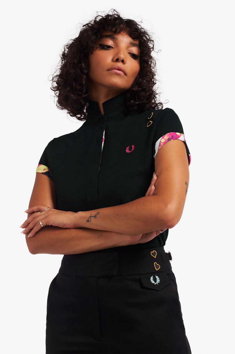 Women\'s Fred Perry SG3000 Polo Shirts Black | 2603187-PI