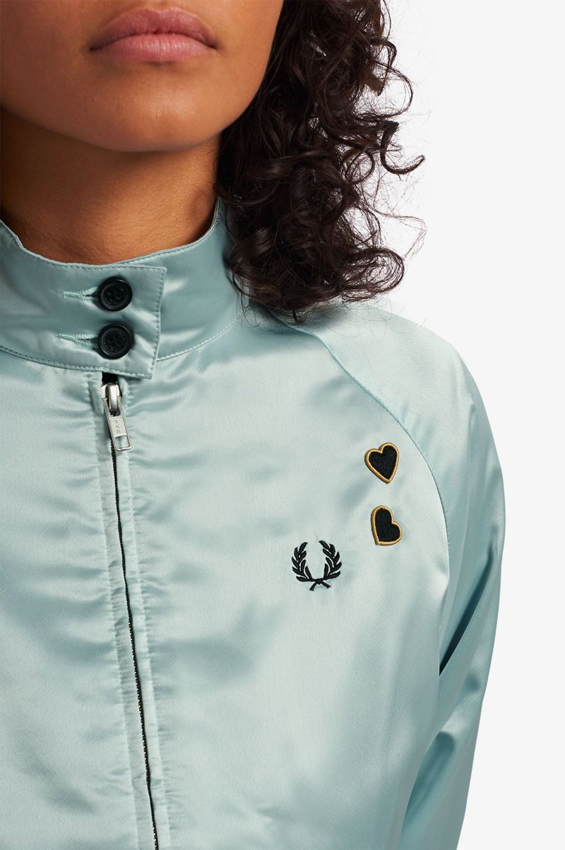 Women's Fred Perry SJ3011 Jackets Blue | 1095723-HW