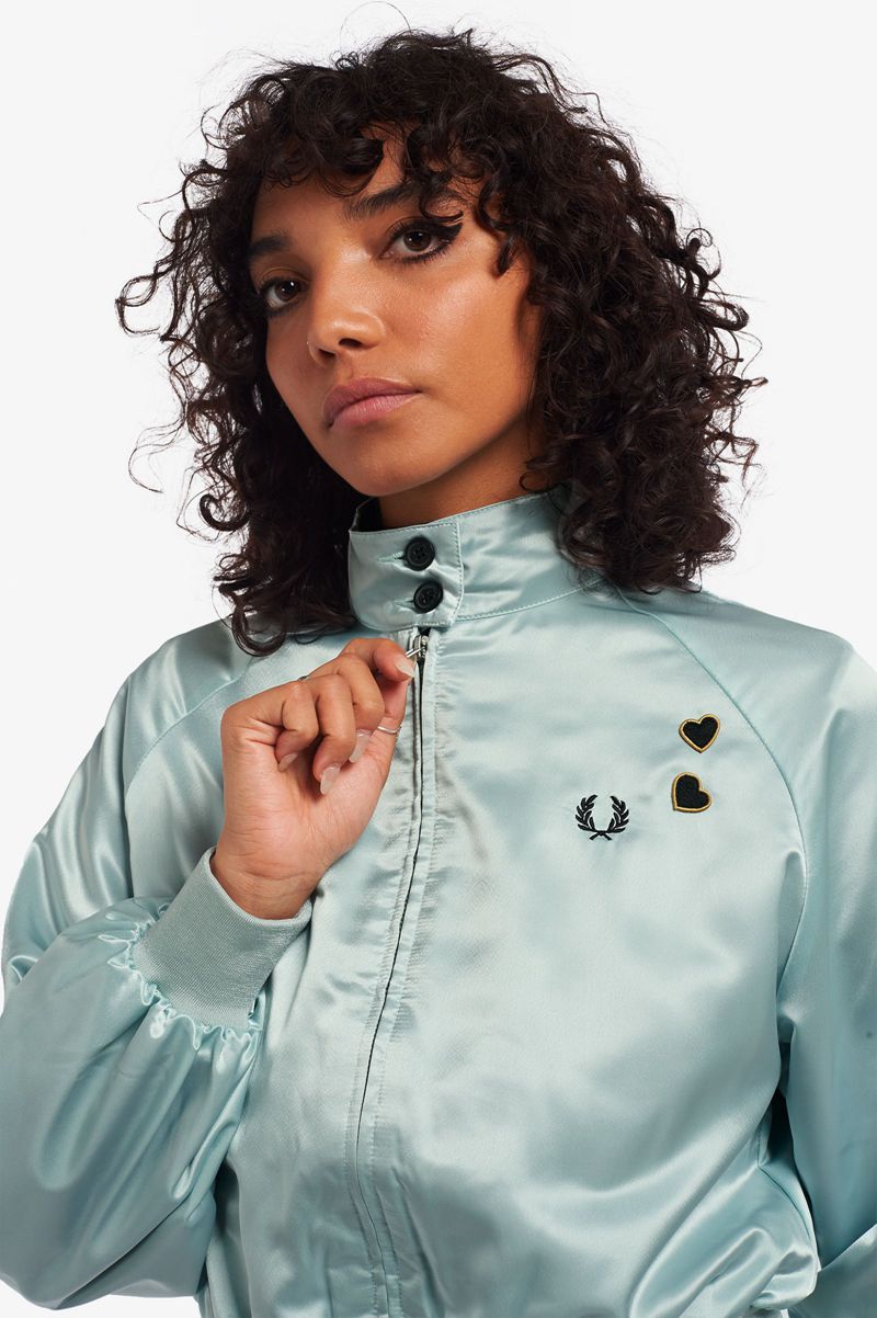 Women's Fred Perry SJ3011 Jackets Blue | 1095723-HW