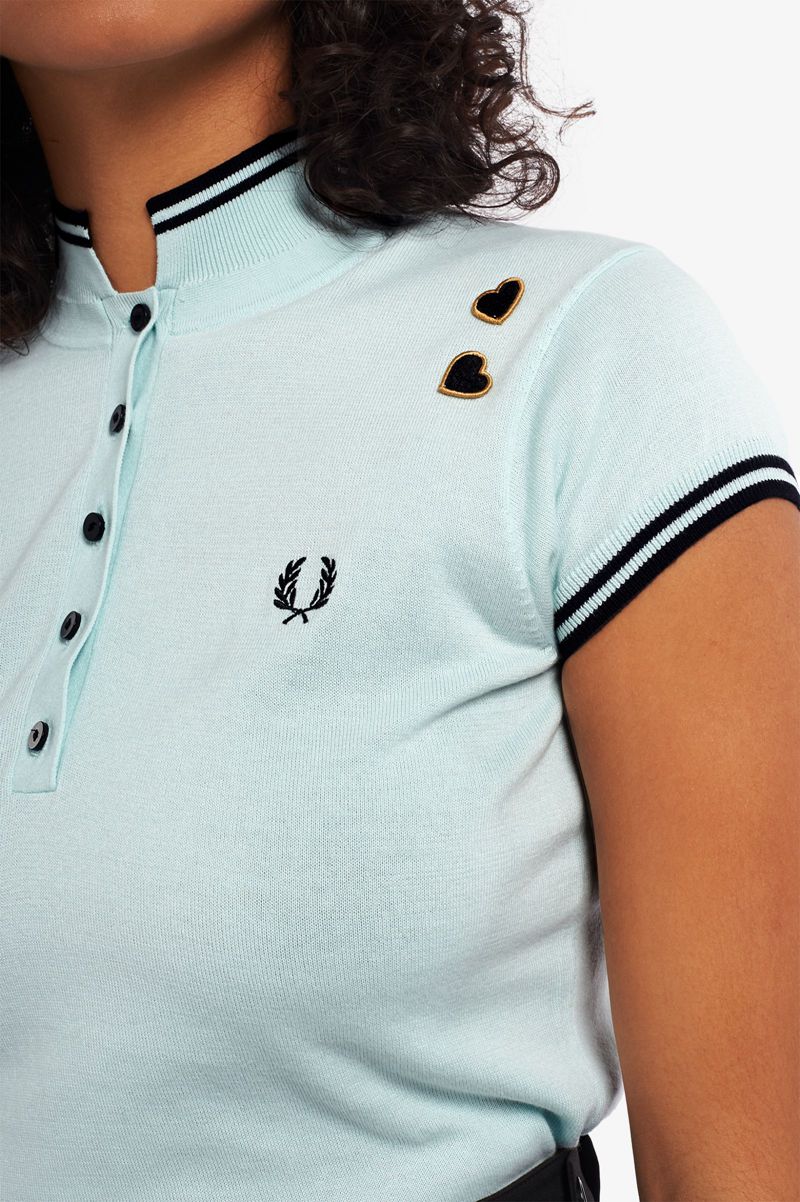 Women's Fred Perry SK3004 Knitwear Blue | 8596714-NX