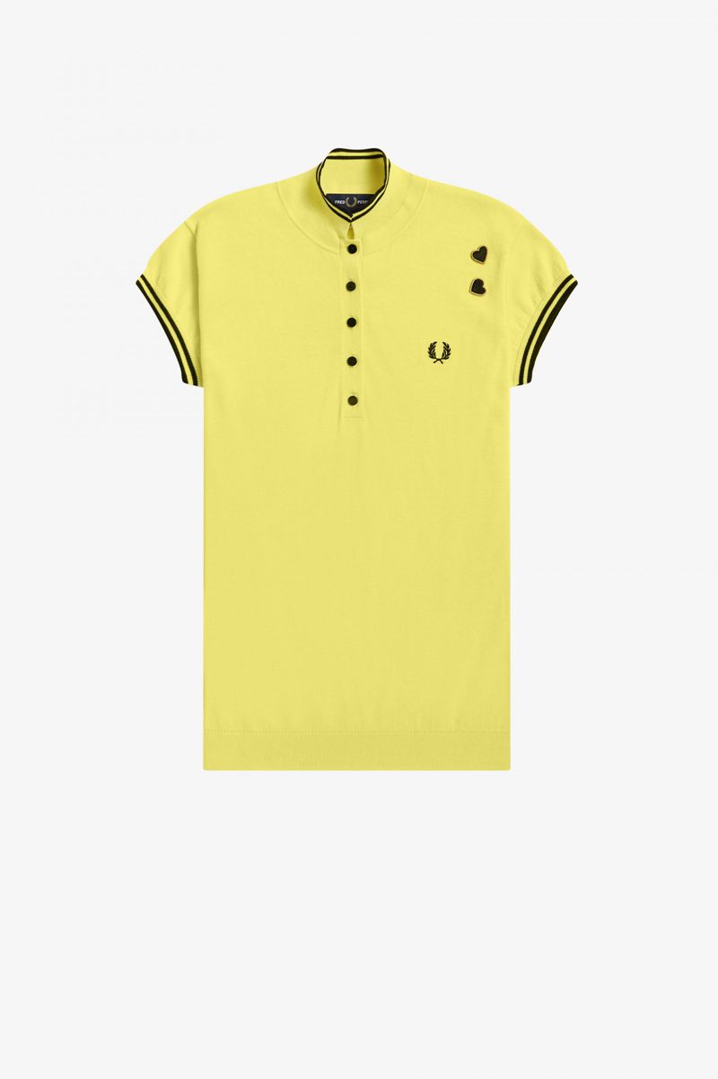 Women's Fred Perry SK3004 Knitwear Yellow | 2571460-LN