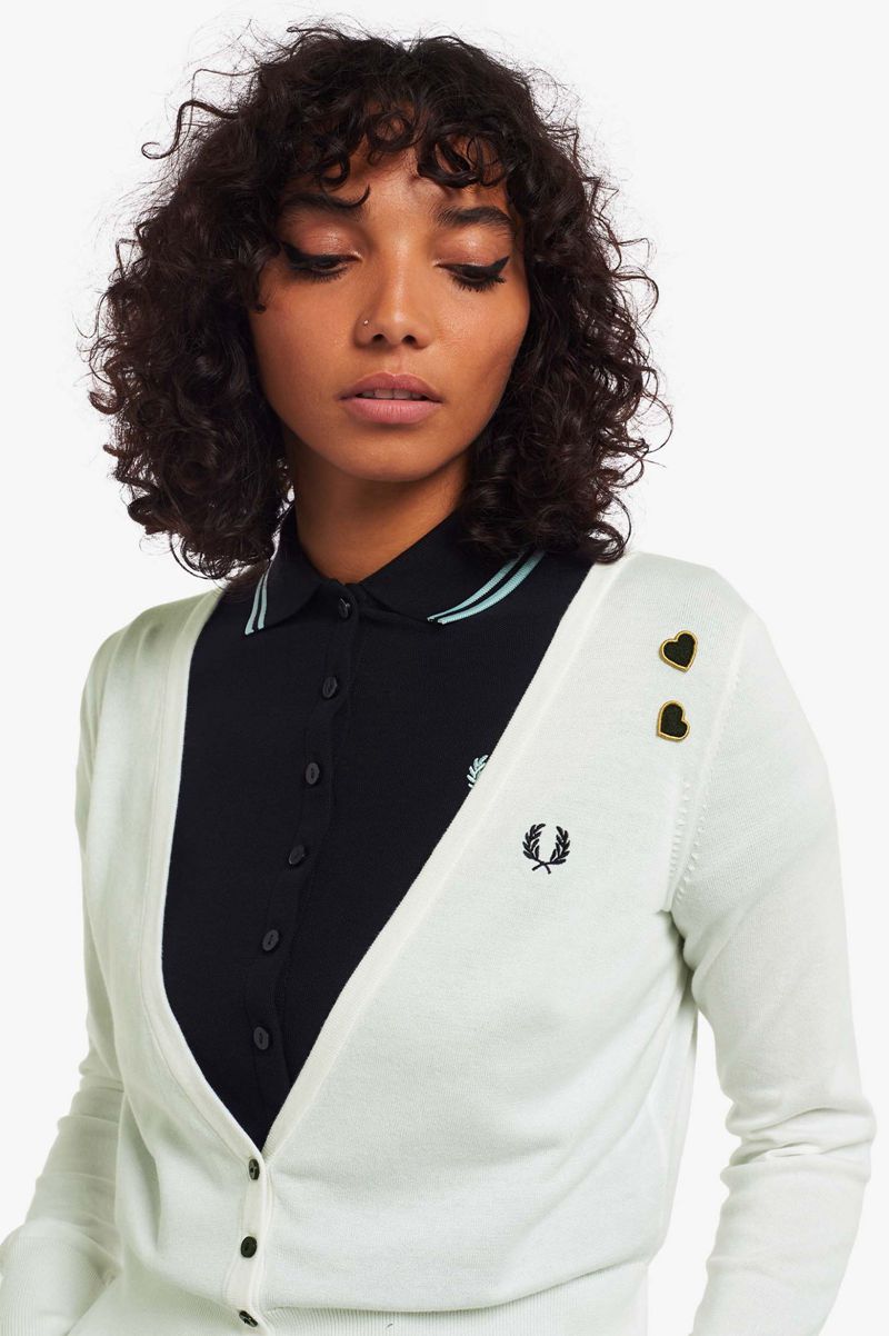 Women\'s Fred Perry SK3014 Knitwear White | 8340691-TV