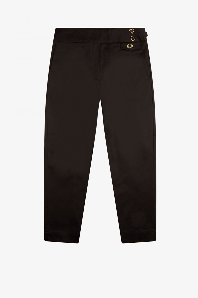 Women's Fred Perry ST3005 Pants Black | 0423671-WS