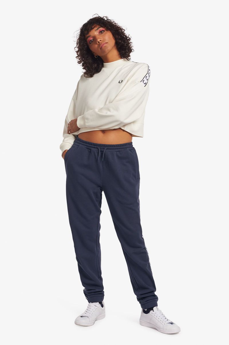 Women's Fred Perry Taped Sweat Pants Deep Grey | 0562948-UJ